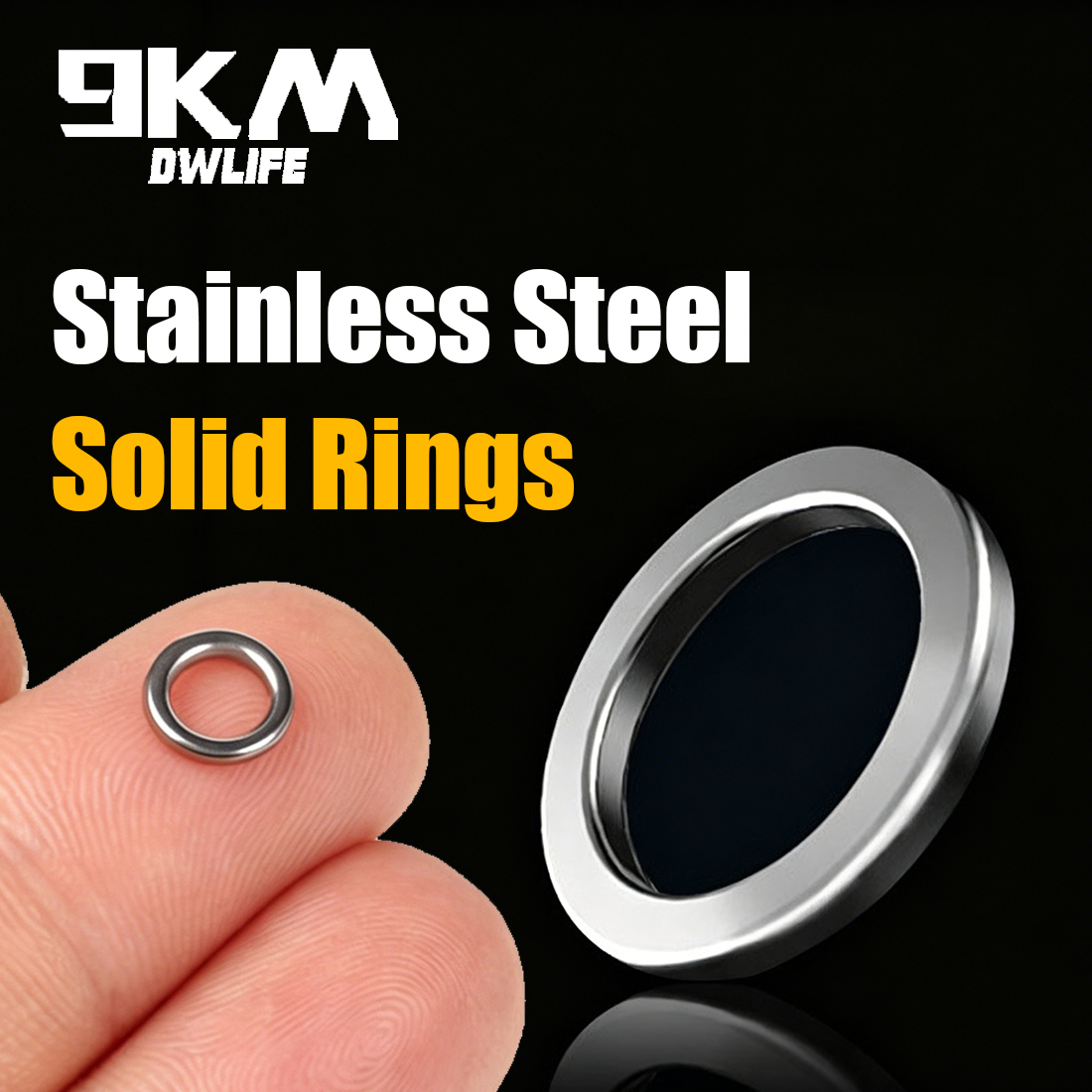 9KM Solid Ring Fishing 50pcs S - Fishing Hook Stainless Steel บทวิจารณ์และราคา
