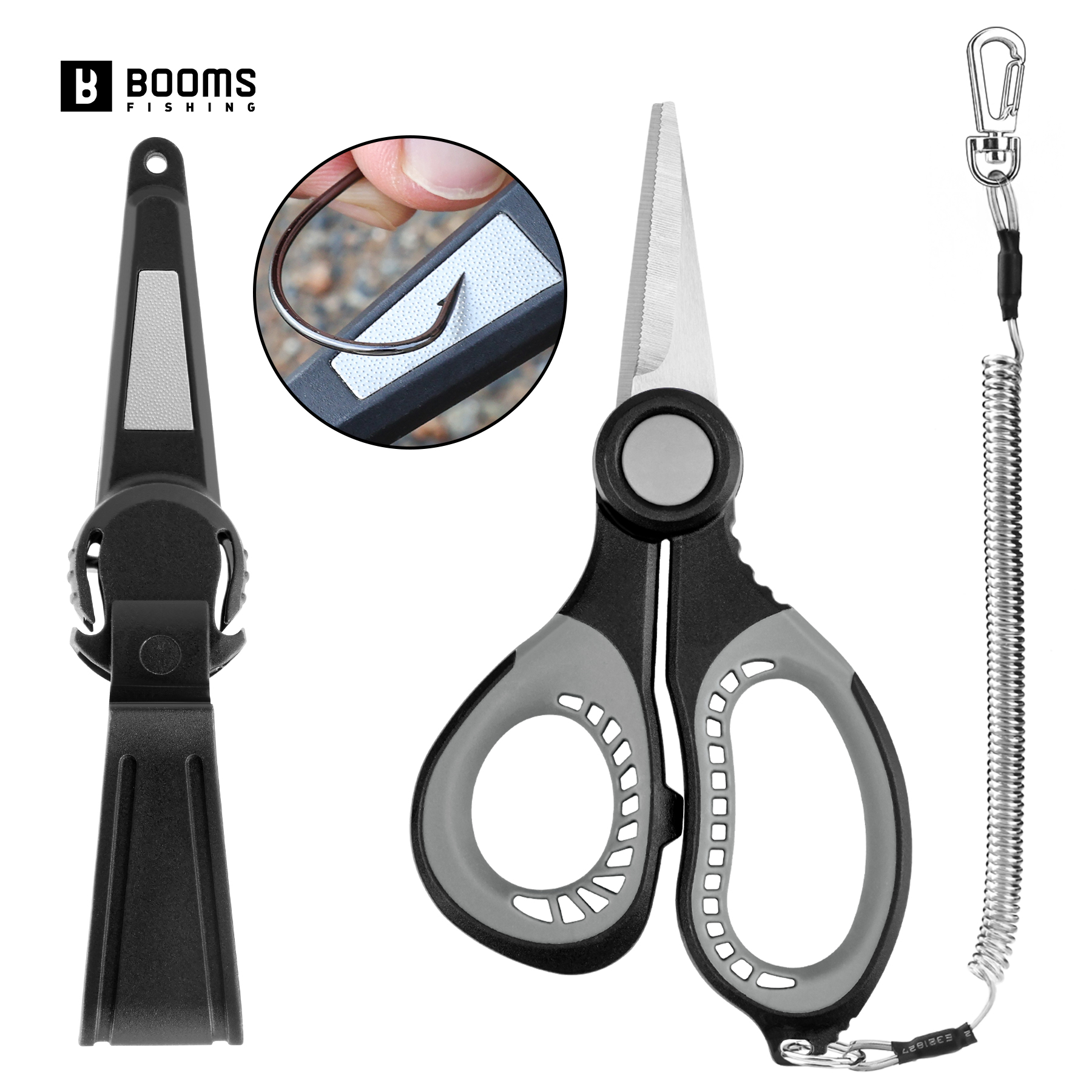 Fishing Hook Sharpener - Booms Fishing S06 Fishing Scissors 5.5in