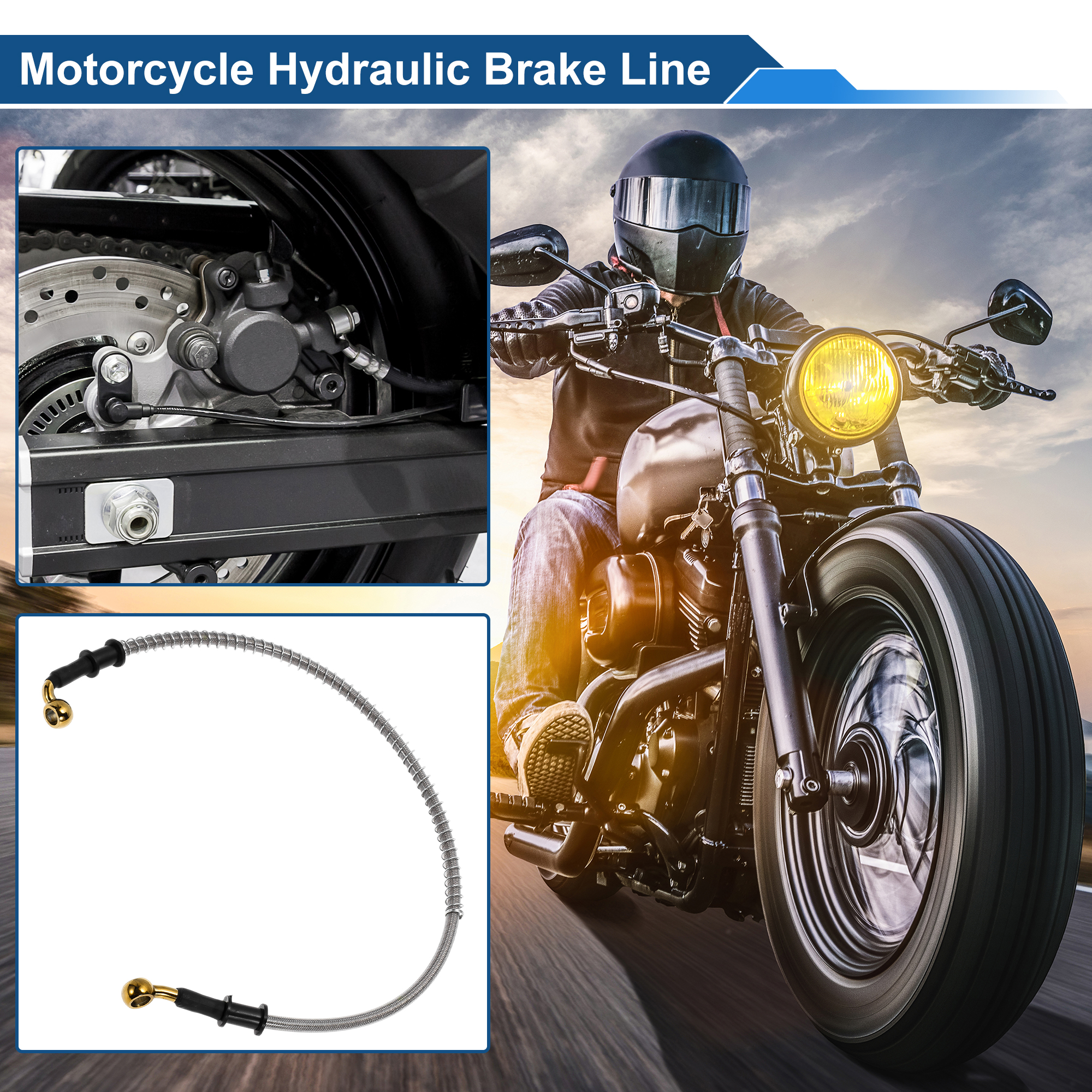 UXCELL 60cm Motorcycle Brake C - Braided Line avaliação e preço