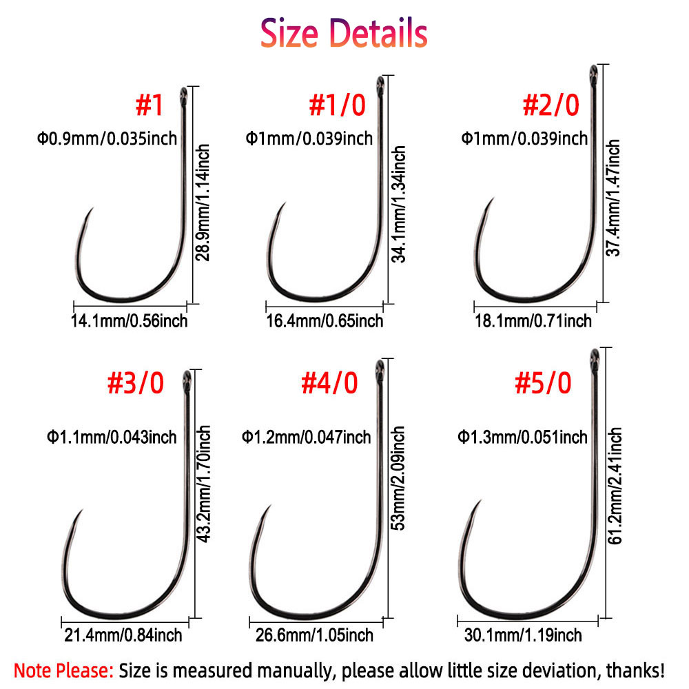 Bimoo 20pcs #1~5/0 Barbless Lo - Fishing Hook Assortment บทวิจารณ์และราคา