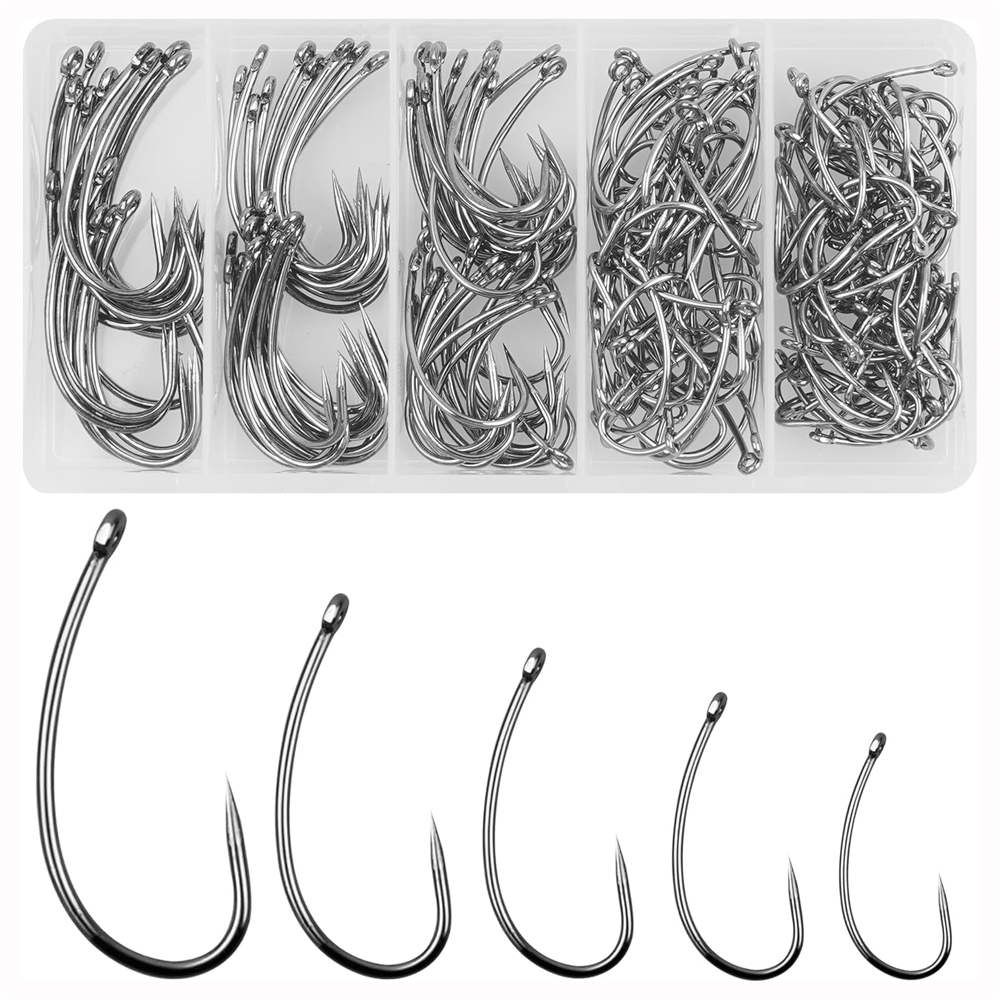 180PCS Barbless Fishing Hooks  - Fishing Hook Barbless บทวิจารณ์และราคา