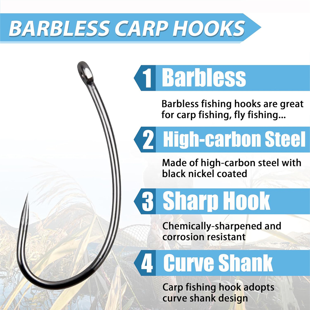 180PCS Barbless Fishing Hooks  - Fishing Hook Barbless บทวิจารณ์และราคา