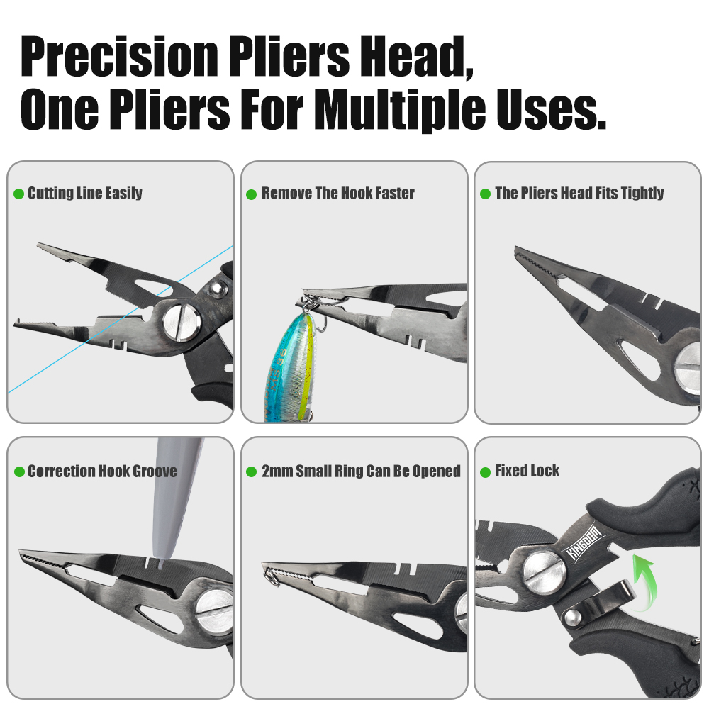 Kingdom Fishing Pliers Multifu - Fishing Line Cutter avaliação e preço