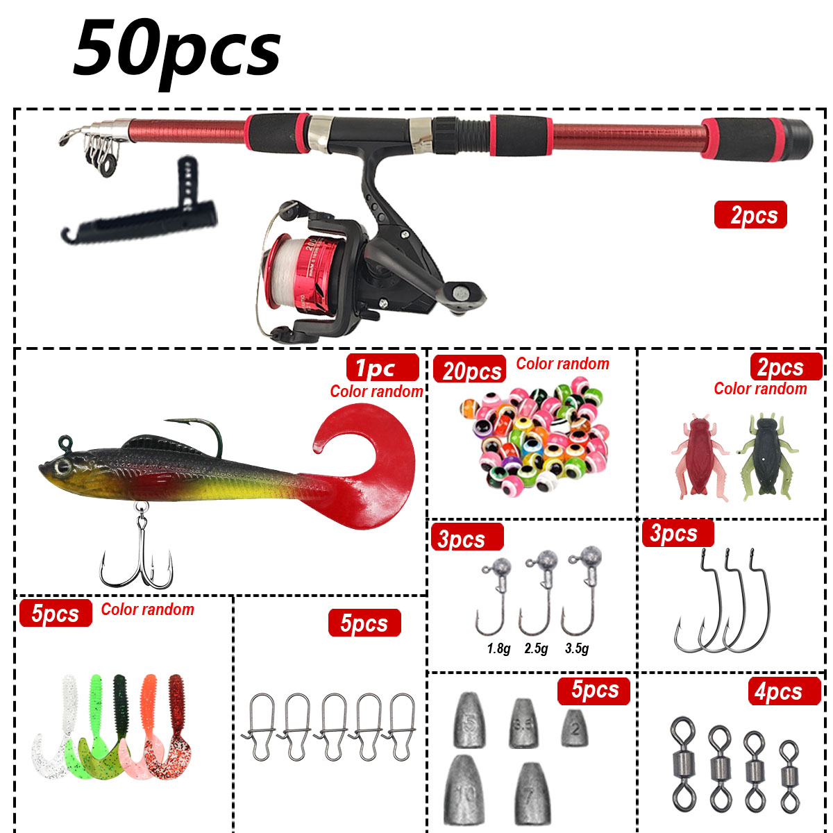 Portable Telescopic Fishing Ro - Fishing Line Spooler avaliação e preço