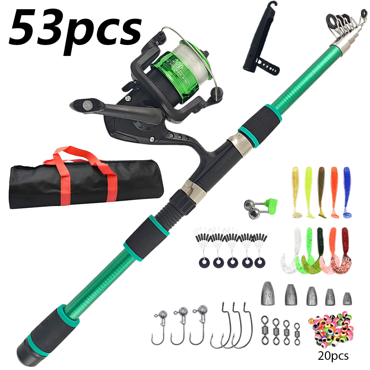 Portable Telescopic Fishing Ro - Fishing Line Spooler avaliação e preço