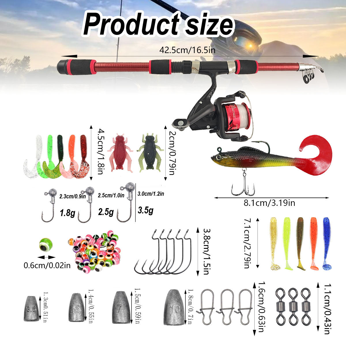 Portable Telescopic Fishing Ro - Fishing Line Spooler avaliação e preço
