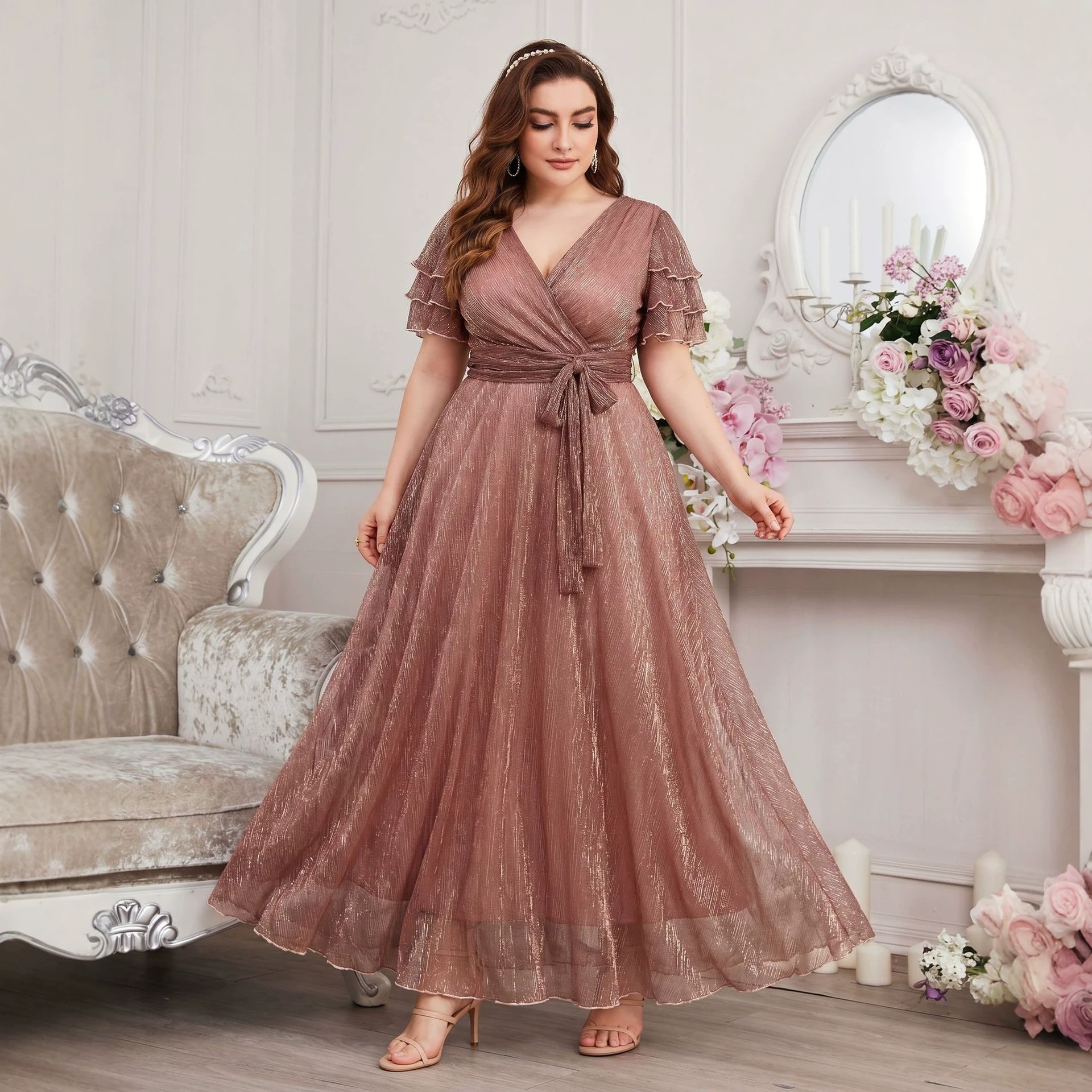 Luxury Curvy Blush Gold Glitte - Fly Line avaliação e preço