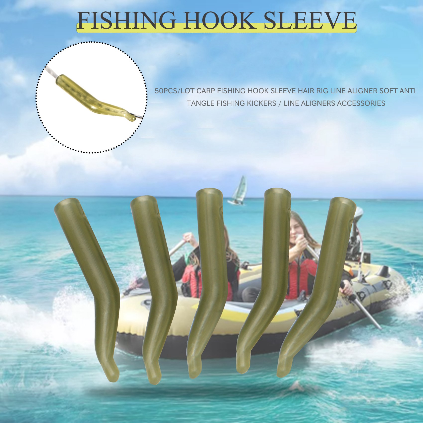 50Pcs/Lot Carp Fishing Hook Sl - Monofilament Line avaliação e preço