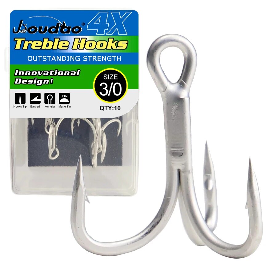 Fishing Treble Hooks High Carb - Fishing Hook Barbless บทวิจารณ์และราคา