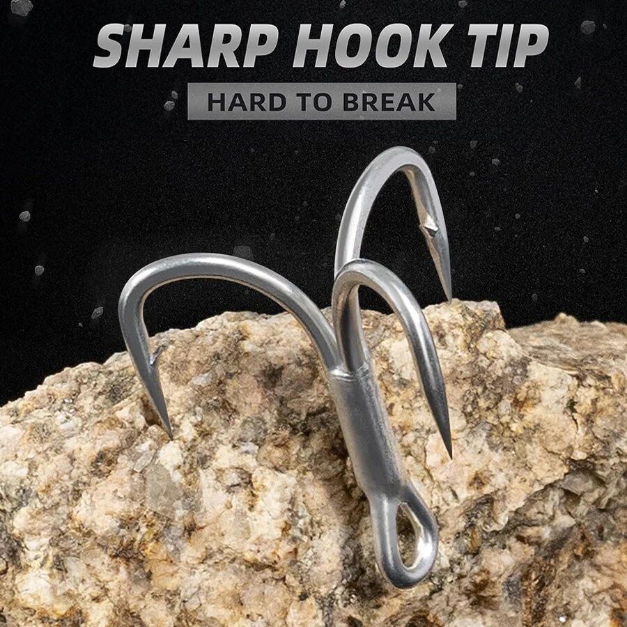 Fishing Treble Hooks High Carb - Fishing Hook Barbless บทวิจารณ์และราคา