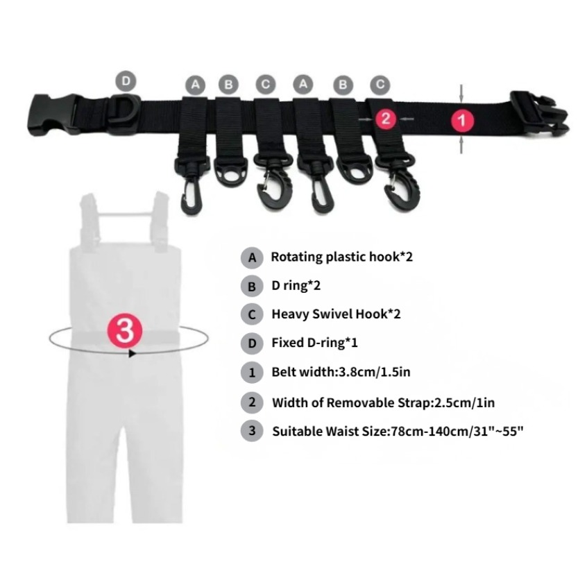 1Pcs Adjustable Wading Belts F - Fishing Hook Remover บทวิจารณ์และราคา