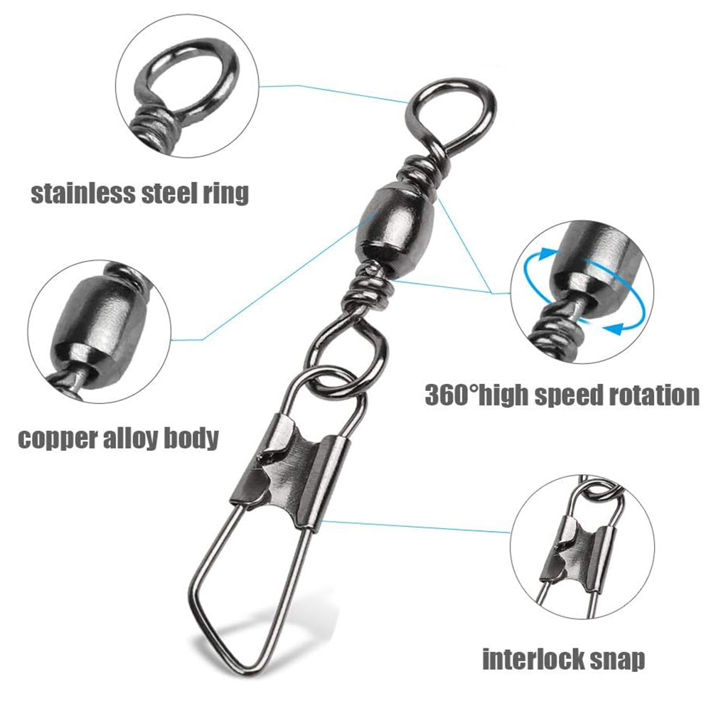 50Pcs Stainless Steel Snap Swi - Freshwater Line avaliação e preço