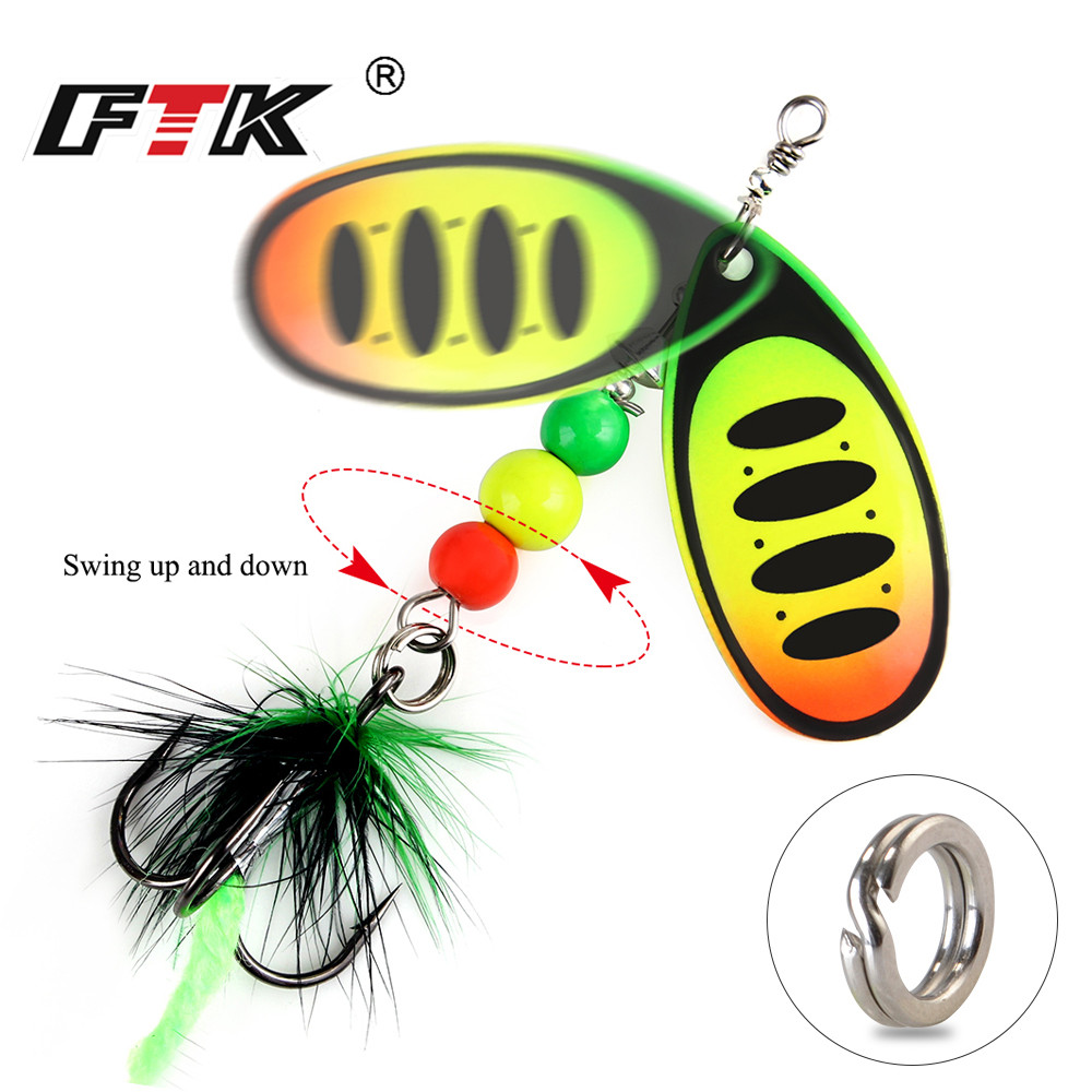 FTK Spinner Bait Fishing Lure  - Fishing Hook Treble บทวิจารณ์และราคา
