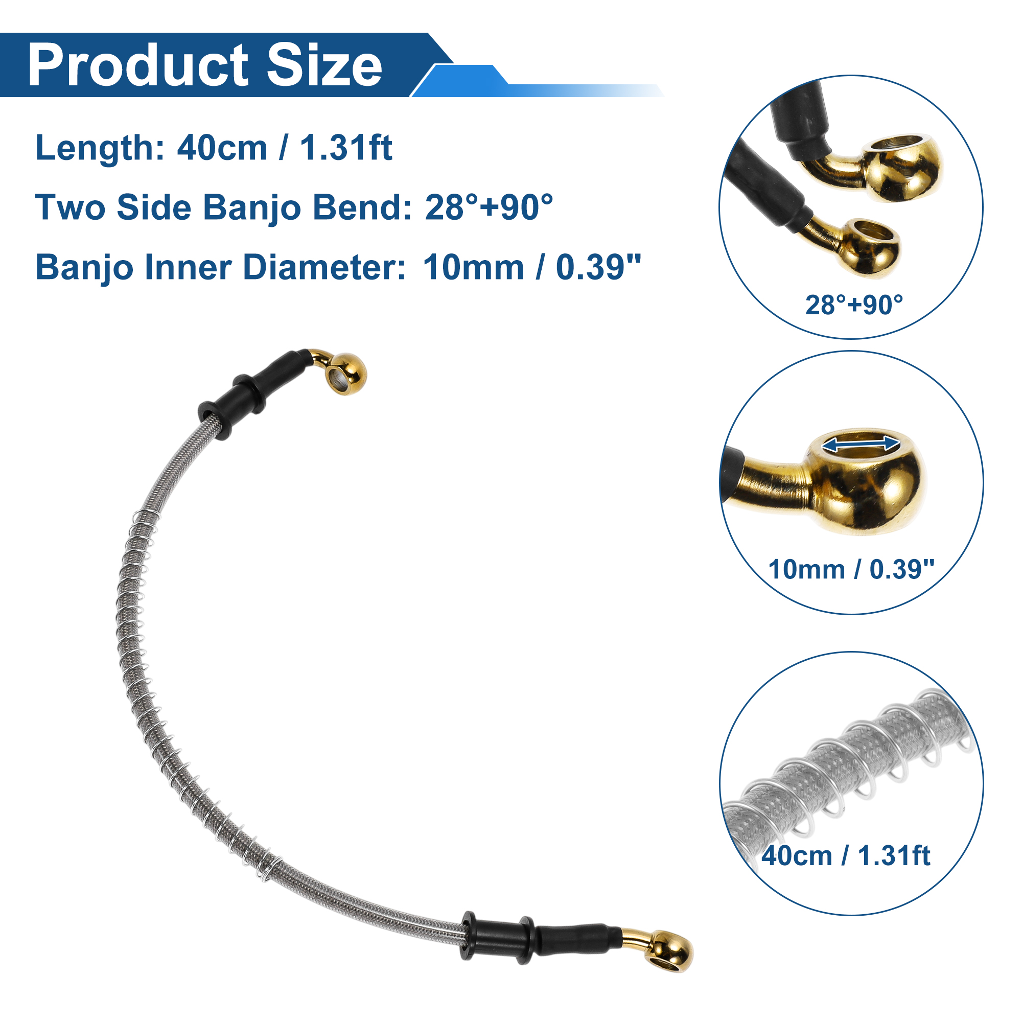 Motoforti 40cm Motorcycle Brak - Braided Line avaliação e preço