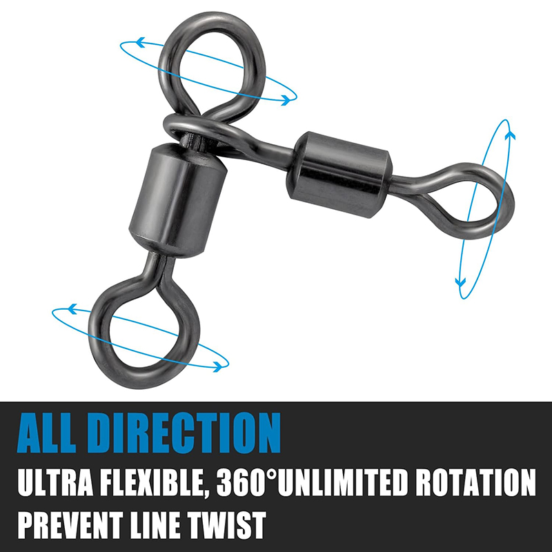 PRO BEROS 50Pcs 3 Way Swivels  - Fishing Hook Stainless Steel บทวิจารณ์และราคา