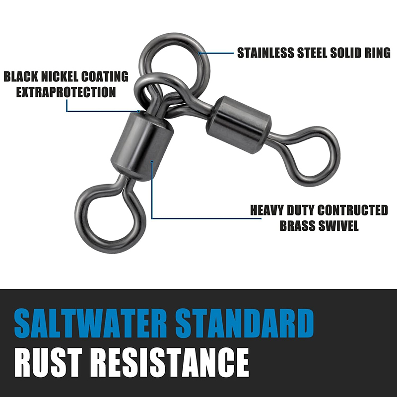 PRO BEROS 50Pcs 3 Way Swivels  - Fishing Hook Stainless Steel บทวิจารณ์และราคา