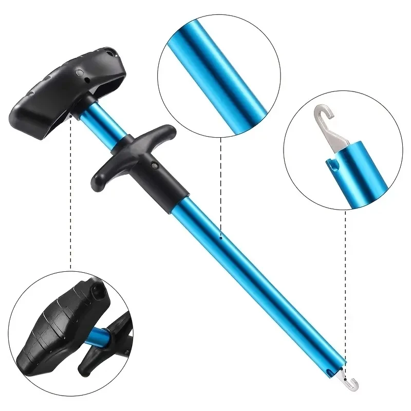 1/2pcs Portable Aluminum T-Hoo - Fishing Hook Remover บทวิจารณ์และราคา