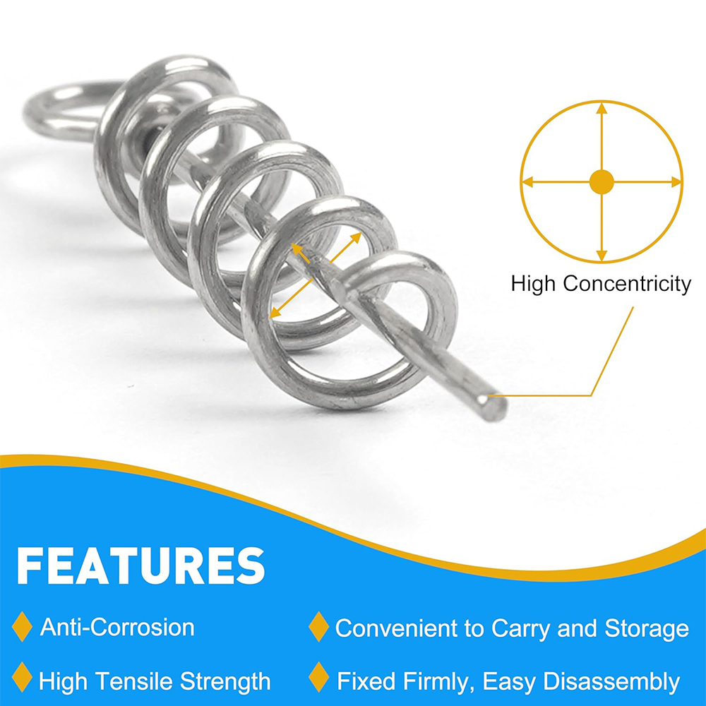 50Pcs Spring Twist Lock Fishin - Fishing Hook Stainless Steel บทวิจารณ์และราคา