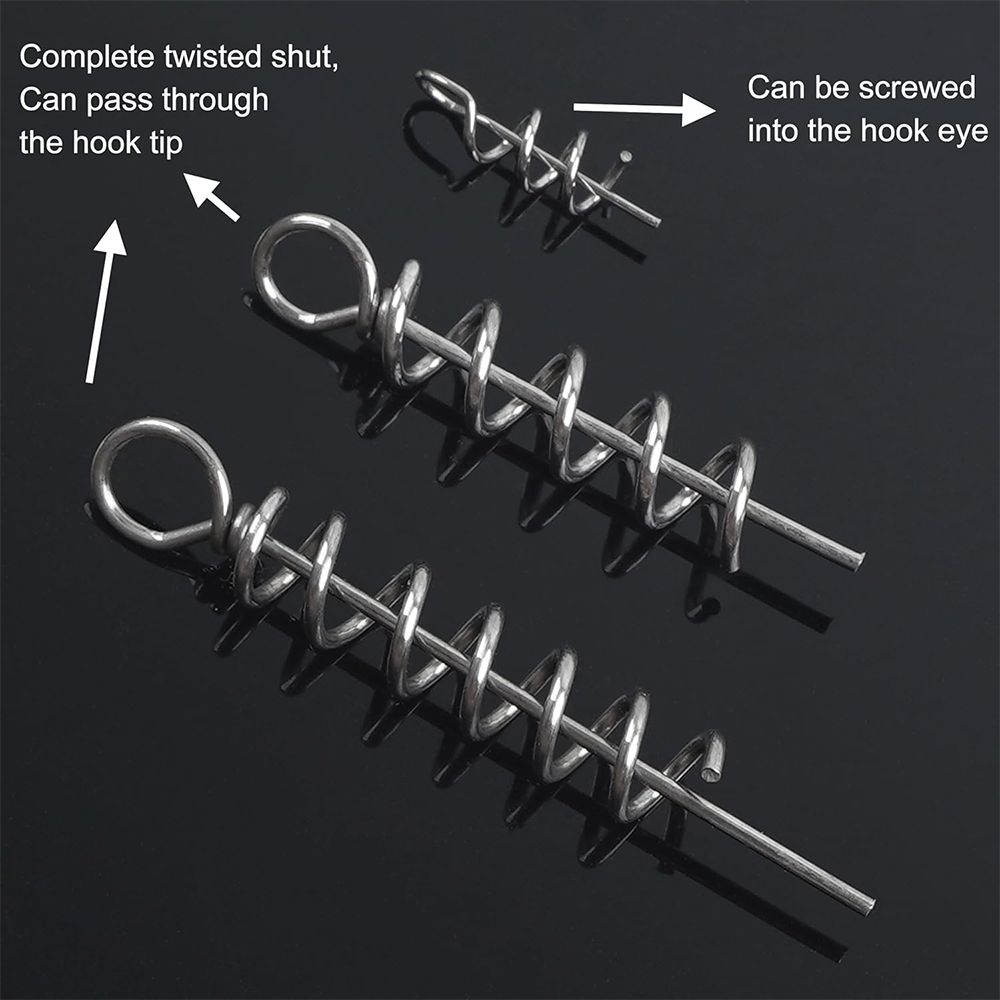 50Pcs Spring Twist Lock Fishin - Fishing Hook Stainless Steel บทวิจารณ์และราคา