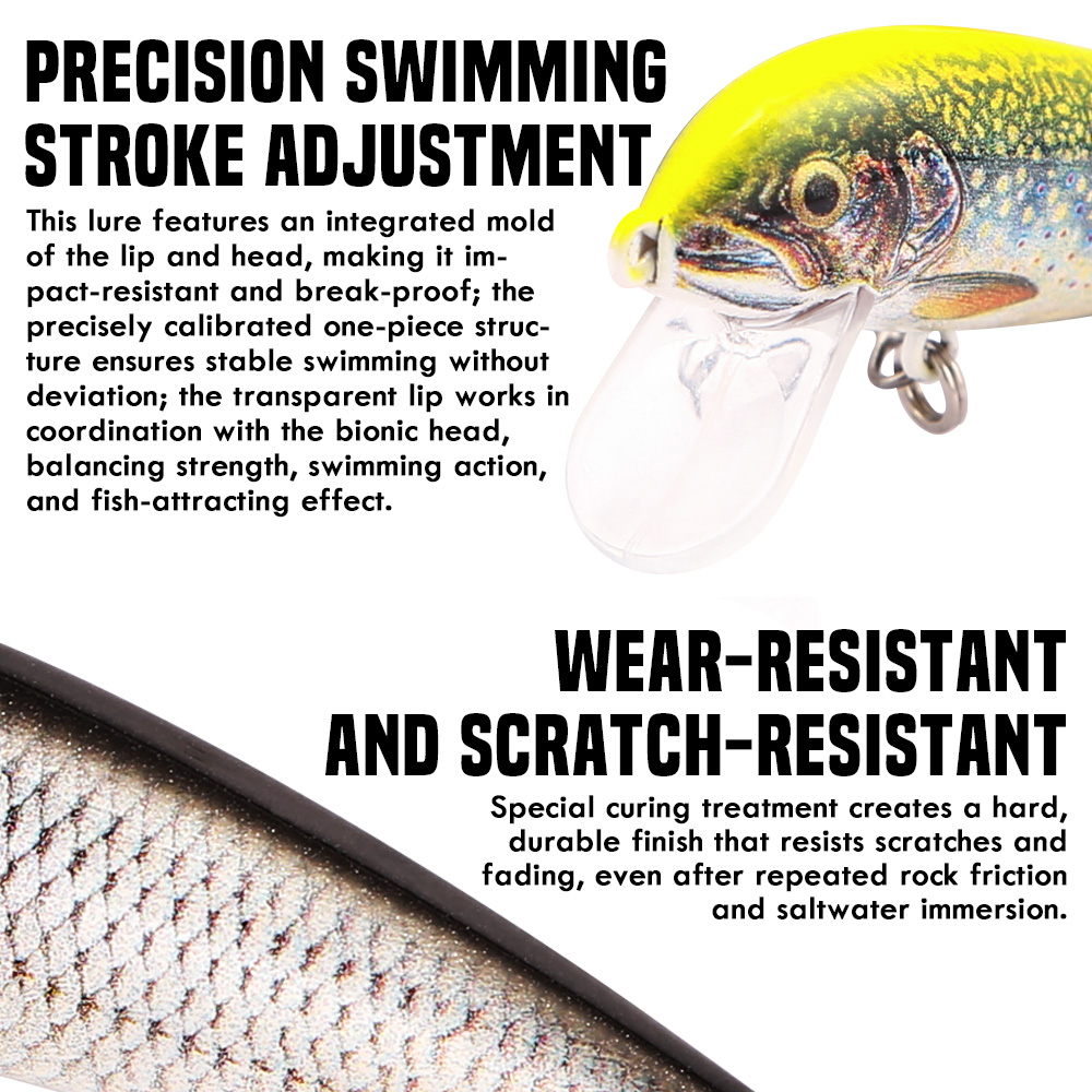 B&U Sinking Minnow Fishing Lur - Fishing Hook Treble บทวิจารณ์และราคา