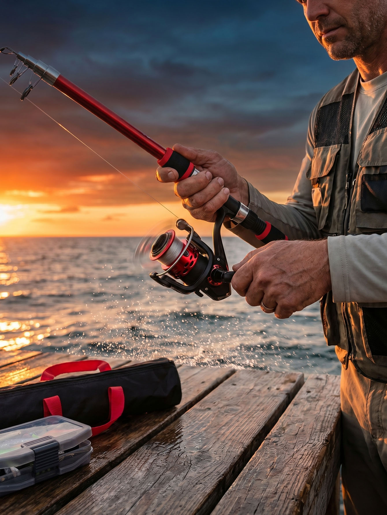 Fishing Rod Reel Combos Collap - Fishing Line Spooler avaliação e preço
