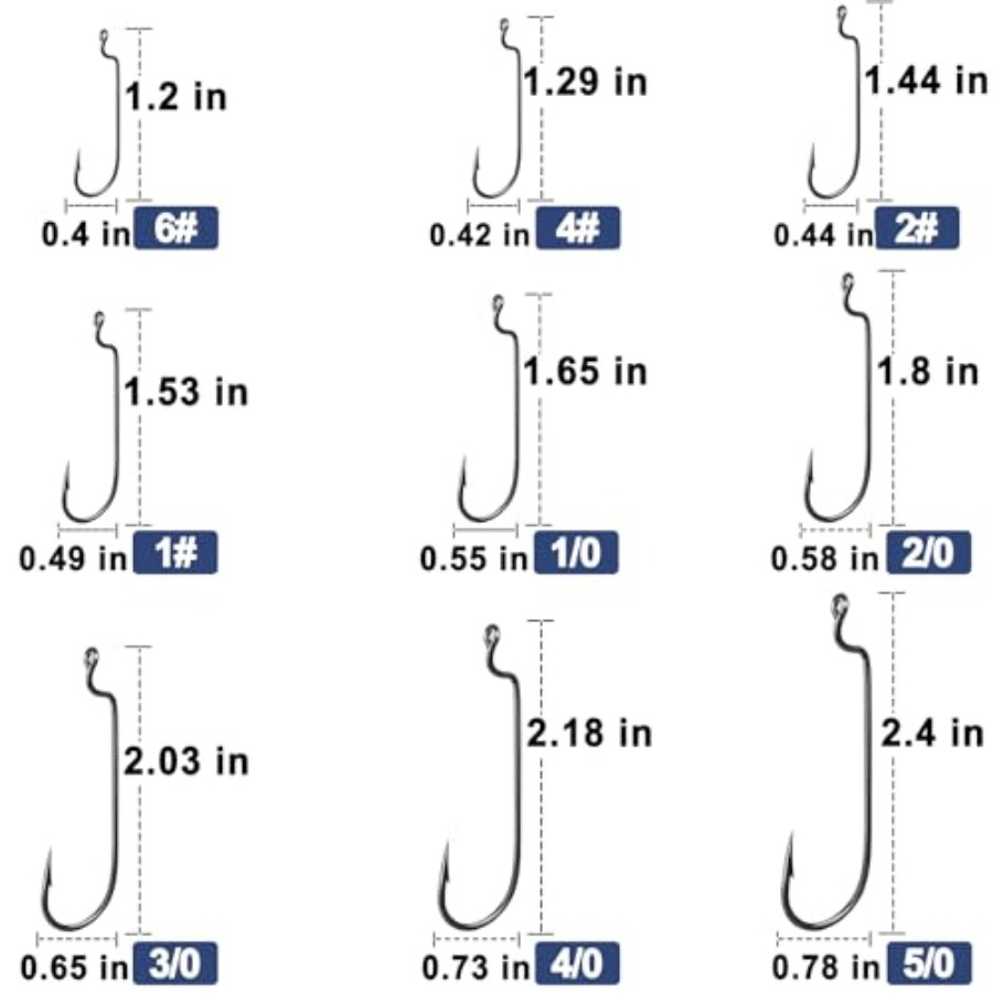 EWG Hooks for Bass Fishing, 50 - Fishing Hook Weedless บทวิจารณ์และราคา