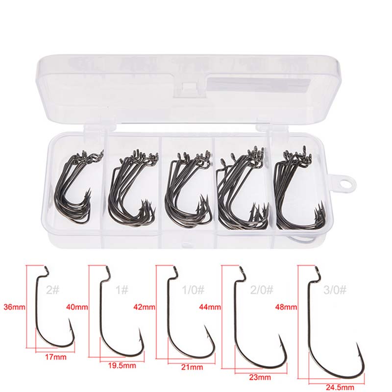 50Pcs/Box High Carbon Steel Fi - Fishing Hook Stainless Steel บทวิจารณ์และราคา