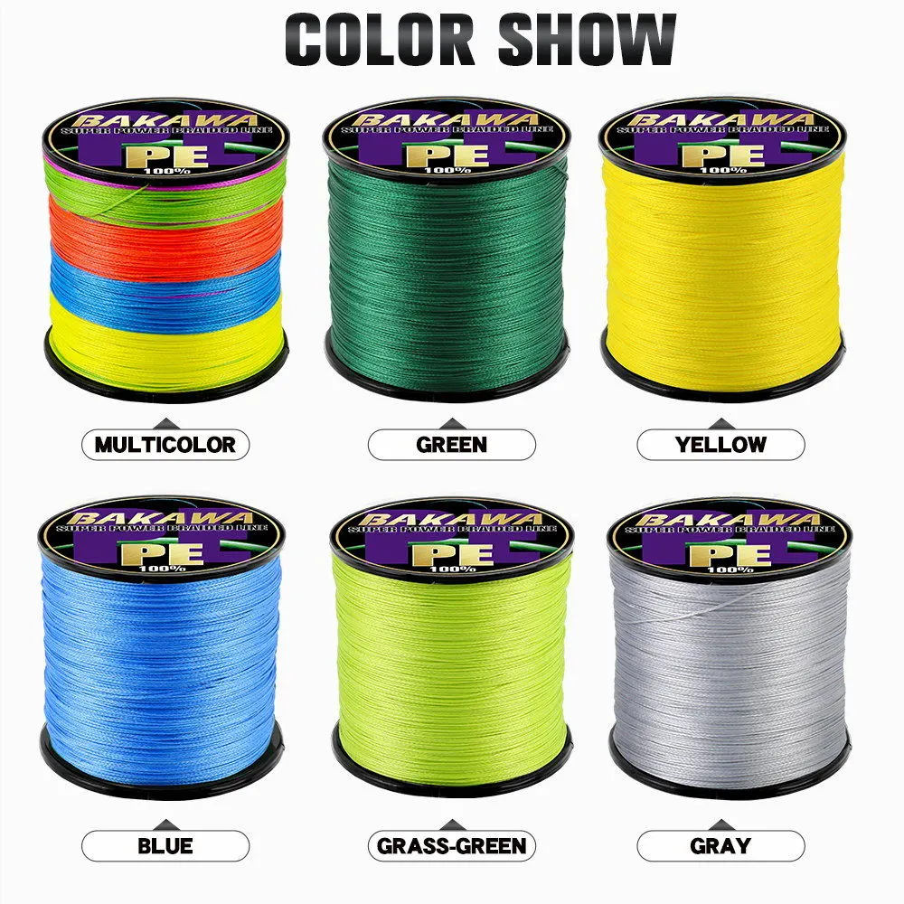 BAKAWA 4 Strand Braided fishin - Copolymer Line avaliação e preço