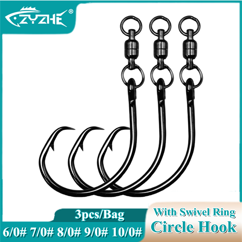 ZYZHE 3pcs/Bag Circle Hooks Wi - Fishing Hook Circle บทวิจารณ์และราคา
