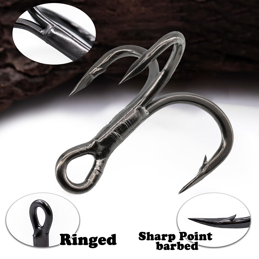 6X Fishing Treble Hook 10Pcs T - Fishing Hook Barbless บทวิจารณ์และราคา