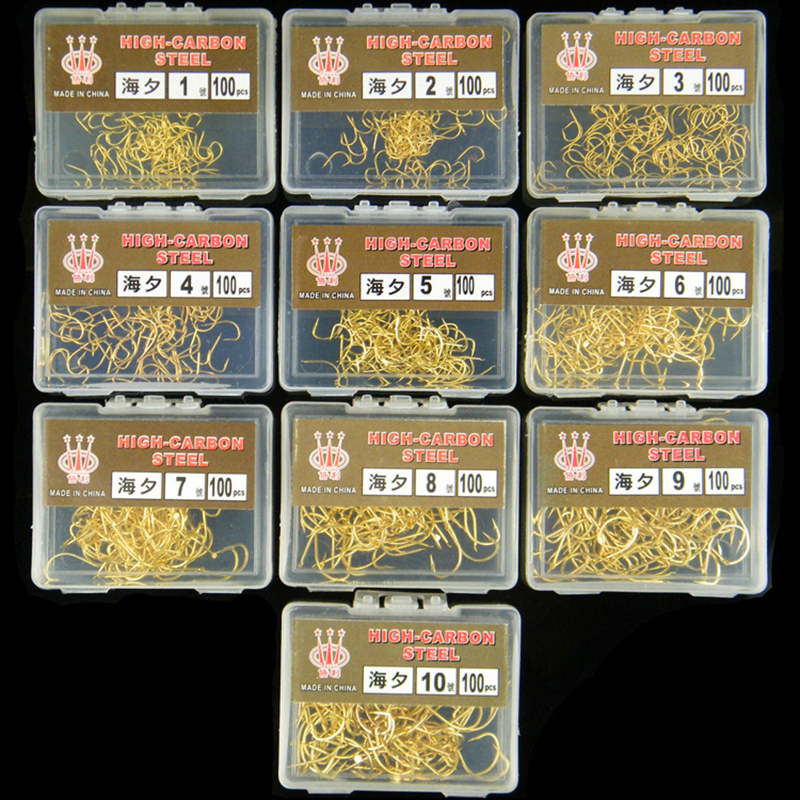 【100pcs Boxed Haiyu Fish Hooks - Fishing Hook Assortment บทวิจารณ์และราคา
