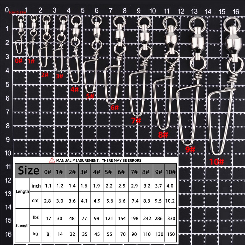 50pcs Fishing Ball Bearing Swi - Fishing Hook Stainless Steel บทวิจารณ์และราคา
