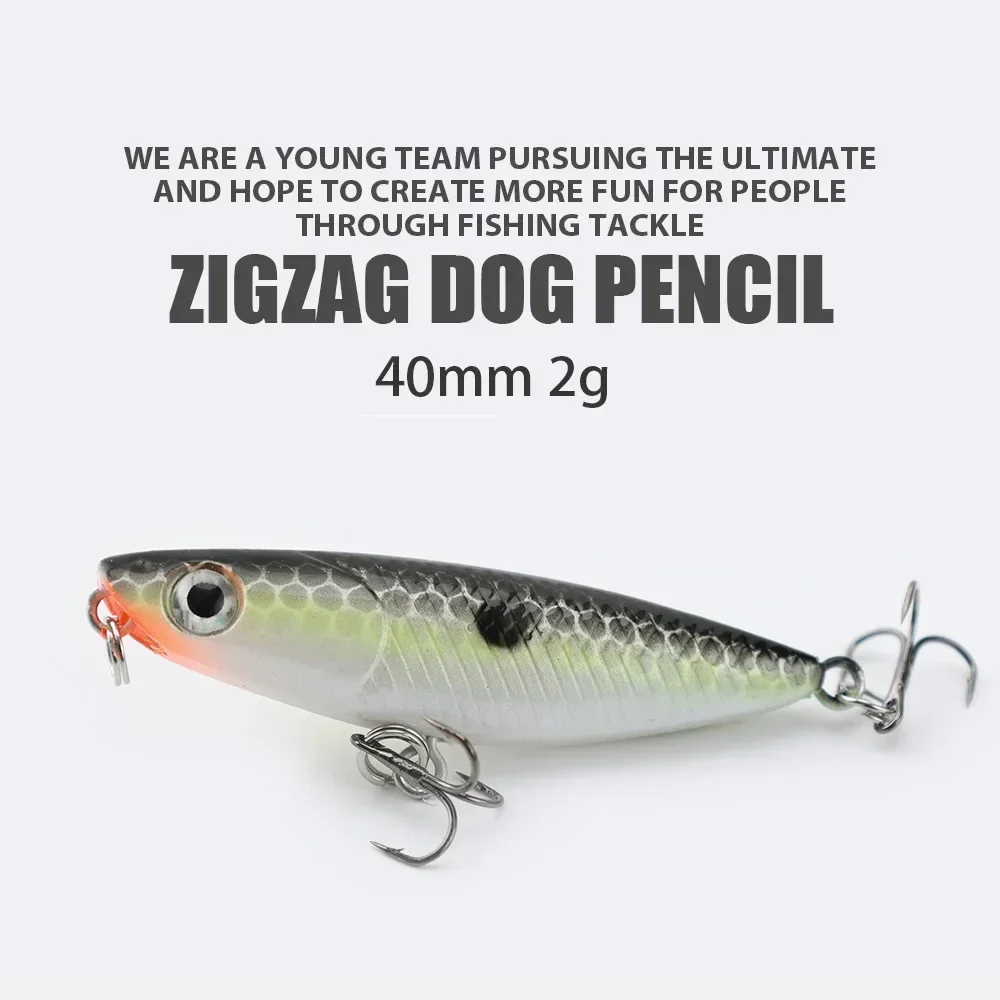 45mm 1.9g 1pcs Zigzag Dog Penc - Fishing Hook Treble บทวิจารณ์และราคา