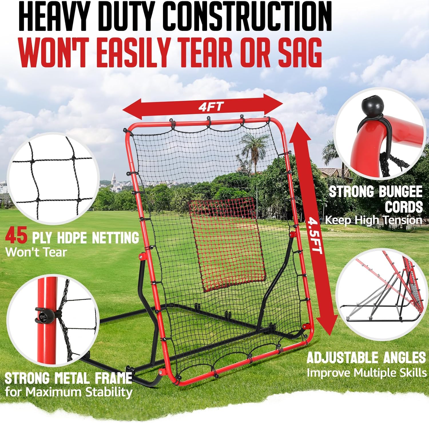 Baseball Rebounder Net, 3/5 Ad - Fly Line avaliação e preço