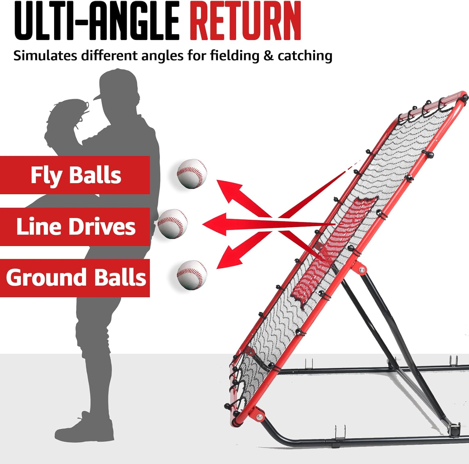 Baseball Rebounder Net, 3/5 Ad - Fly Line avaliação e preço