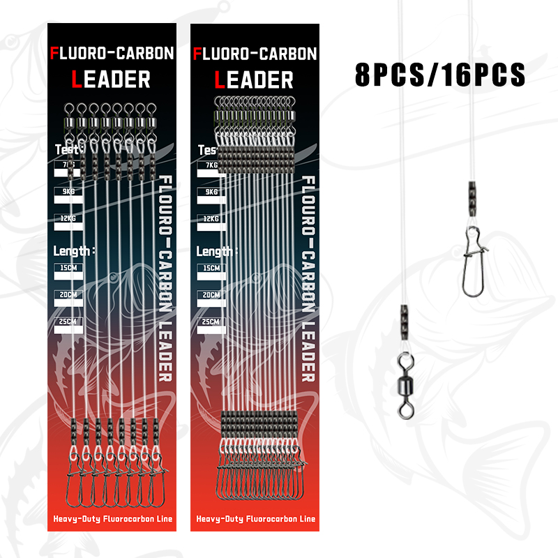 8/16pcs Fluorocarbon Wire Lead - Fluorocarbon Line avaliação e preço