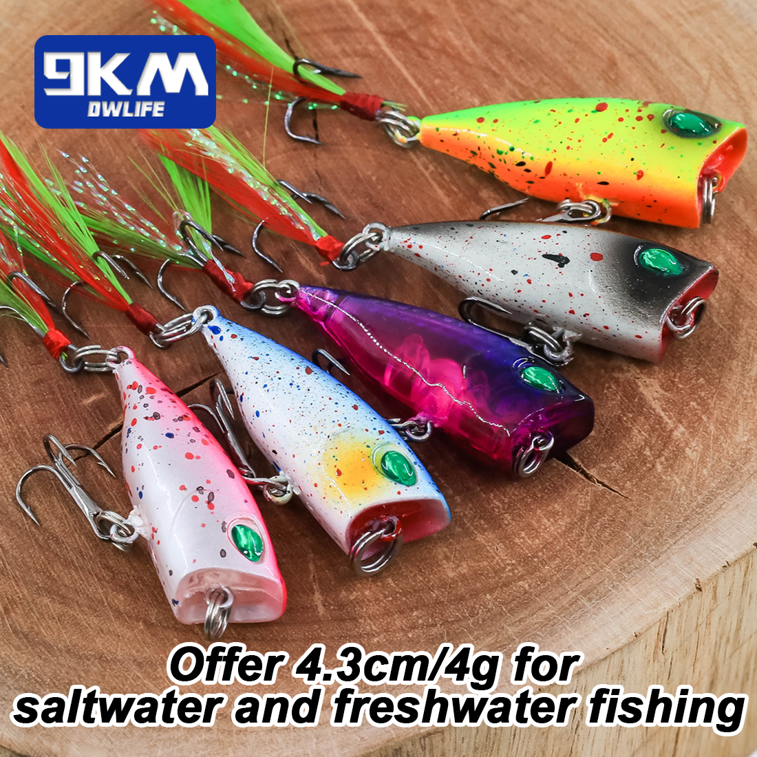 Minnow Lures Popper Set Crankb - Fishing Hook Treble บทวิจารณ์และราคา