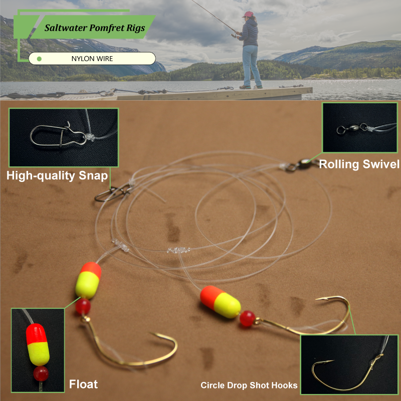 3pcs/6pcs Pompano Surf Fishing - Fishing Hook Circle บทวิจารณ์และราคา