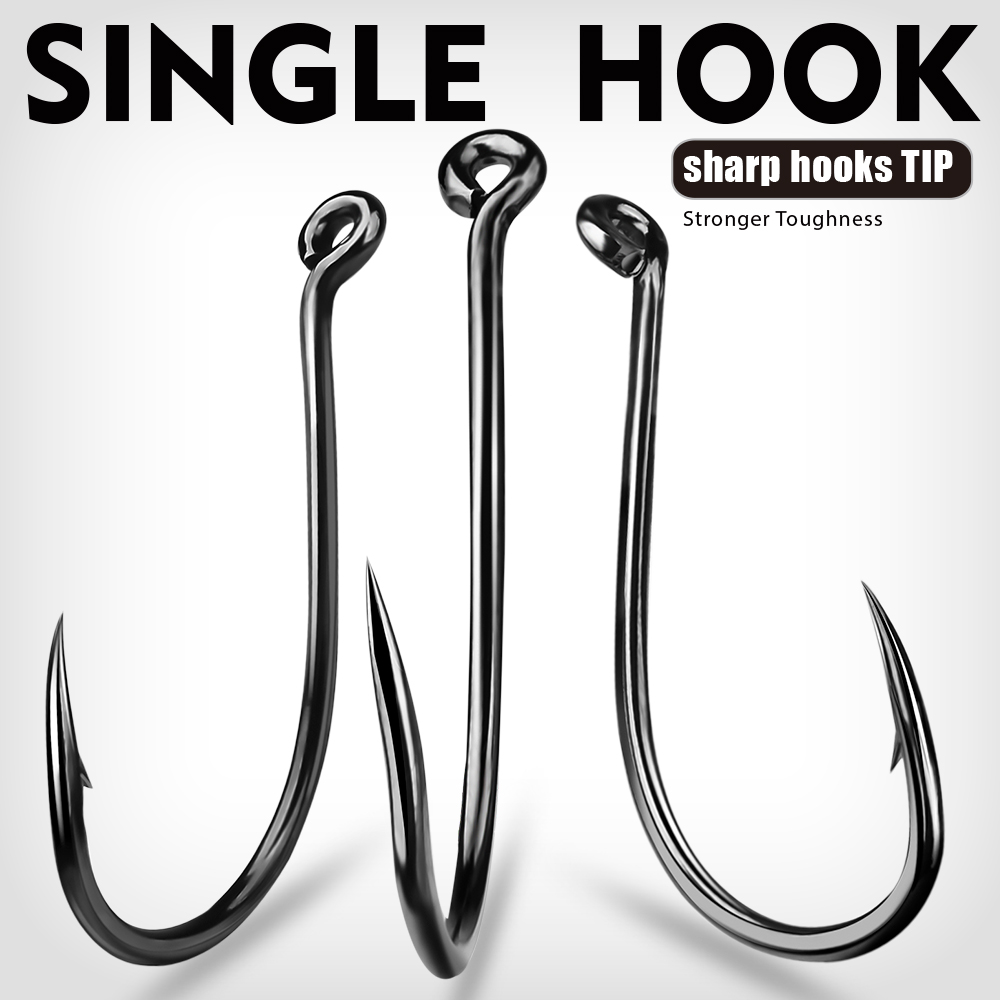 KATYUSHA  100PCS J Hooks 1/0-2 - Fishing Hook Barbless บทวิจารณ์และราคา